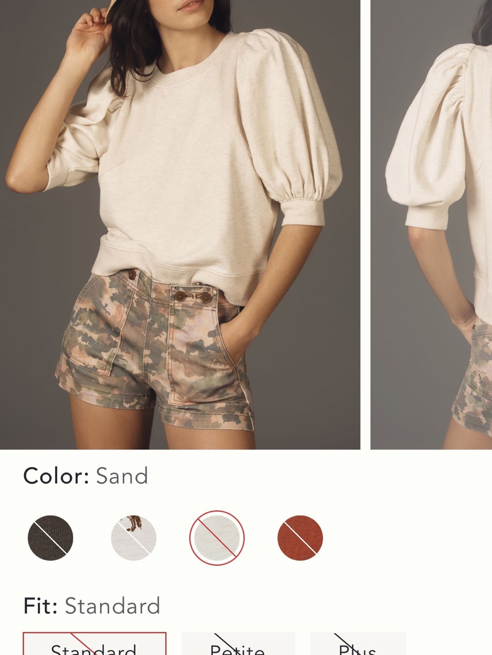 Maeve Anthropologie cream puff sleeve top
m